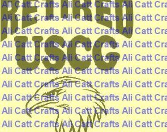 574CF - Retired United States Coast guard - Cut and fold pattern