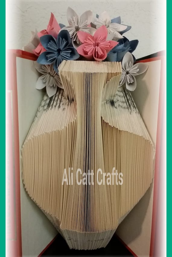 290 Vase Book Folding Pattern Etsy
