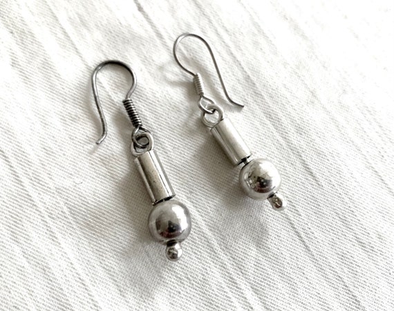 Mexican Ball Bead Earrings Sterling Silver Orb Cy… - image 5
