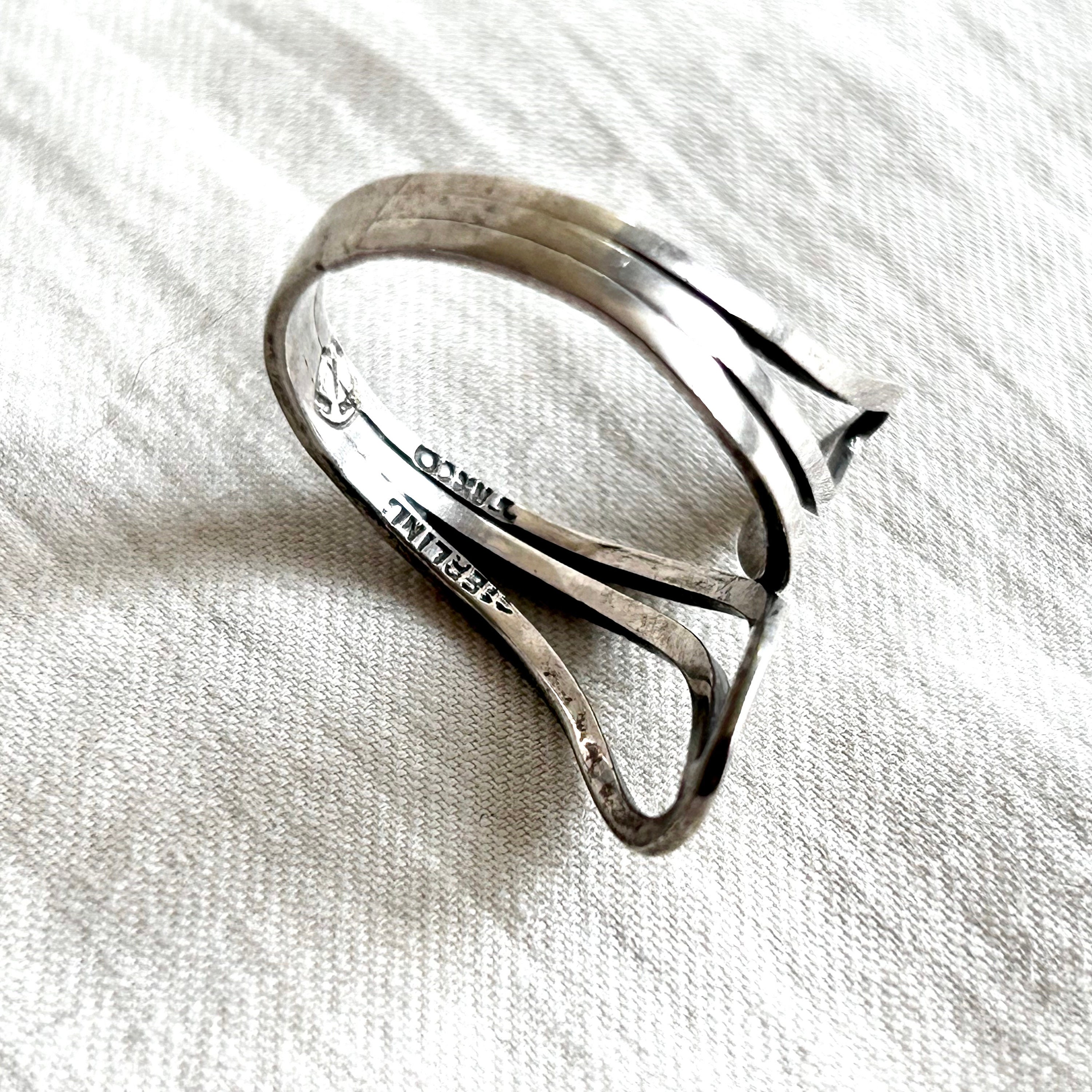 vintage バンブー　リング　silver925 TAXCO Vintage Taxco Sterling Silver Wrap Ring, Size 7.75 Modern Wire