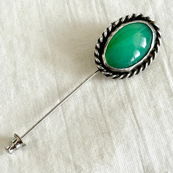 Vintage Southwestern Stick Pin Aventurine and Ste… - image 6