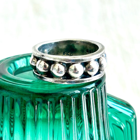 Ball Orb Ring Band Size 7.75 Vintage Mexican Sterling Silver - Etsy