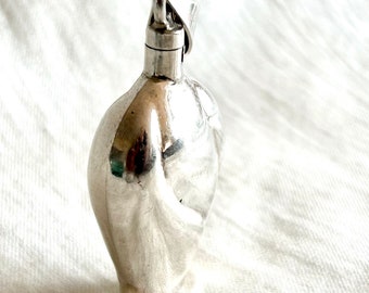 Perfume Pendant Sterling Silver Vase Necklace Vintage Mexican Essential Oil Bottle Modern Tincture Container Hecho en Mexico