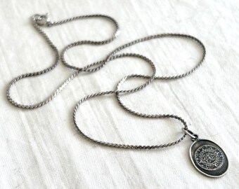 Aztec Mayan Calendar Necklace Mexican Pendant Vintage Astronomy Jewelry 18 Inch Chain Unisex Mens Womens Made in Mexico