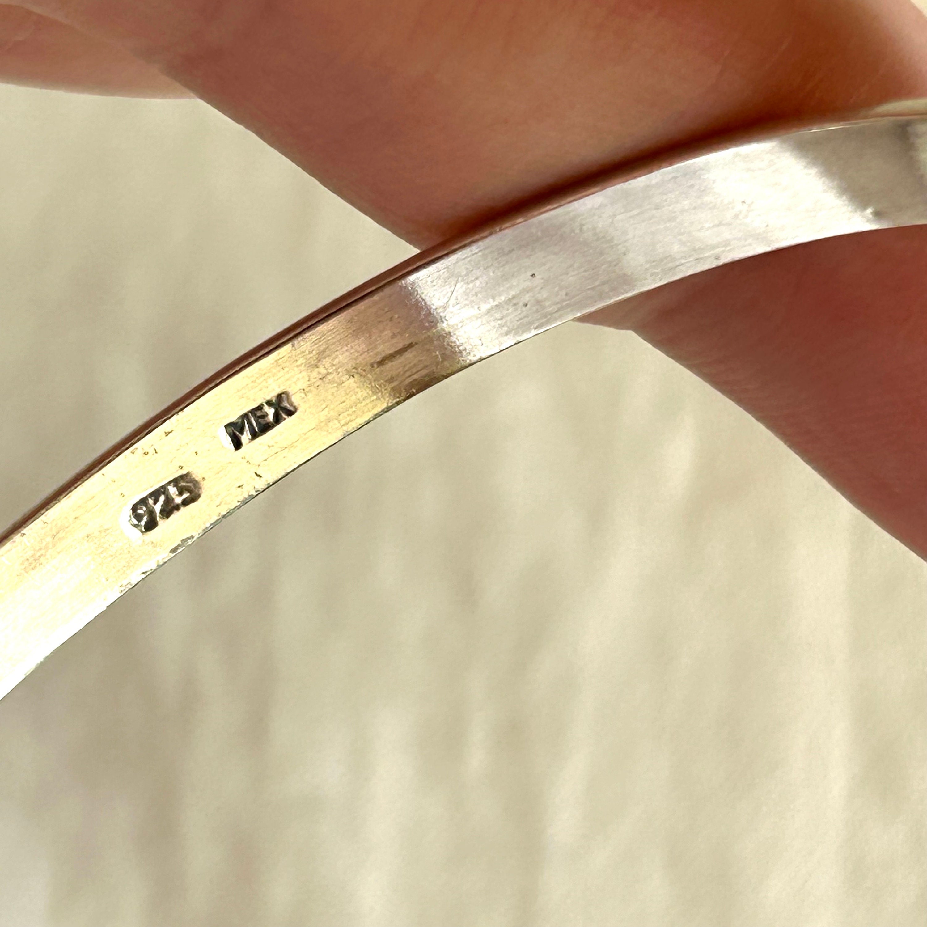 Engraveable Sterling Silver Bracelet - Size 7 1/4 Vintage Mexican