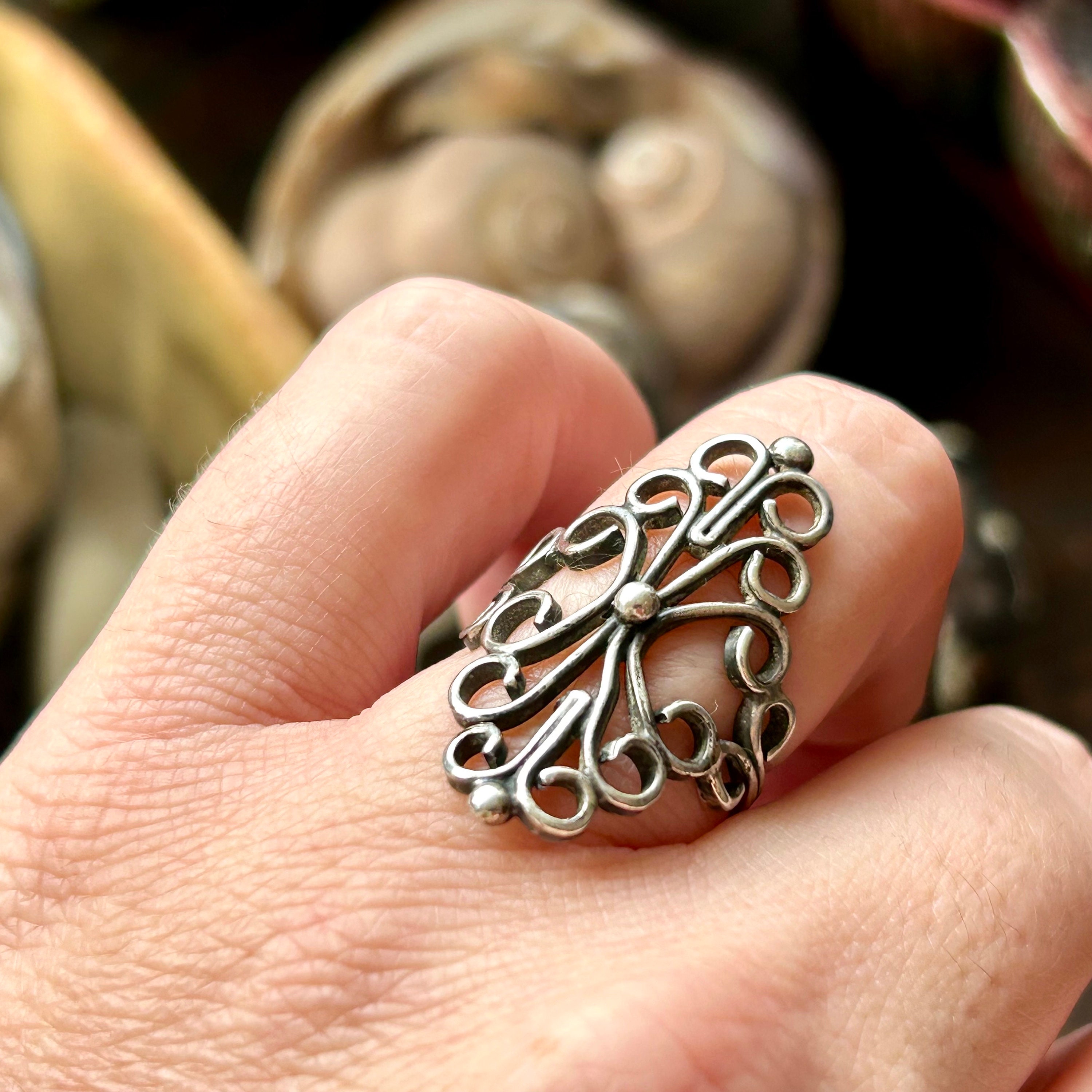 Sterling Silver Ring, Vintage Mexican 925 Jewelry, Made in