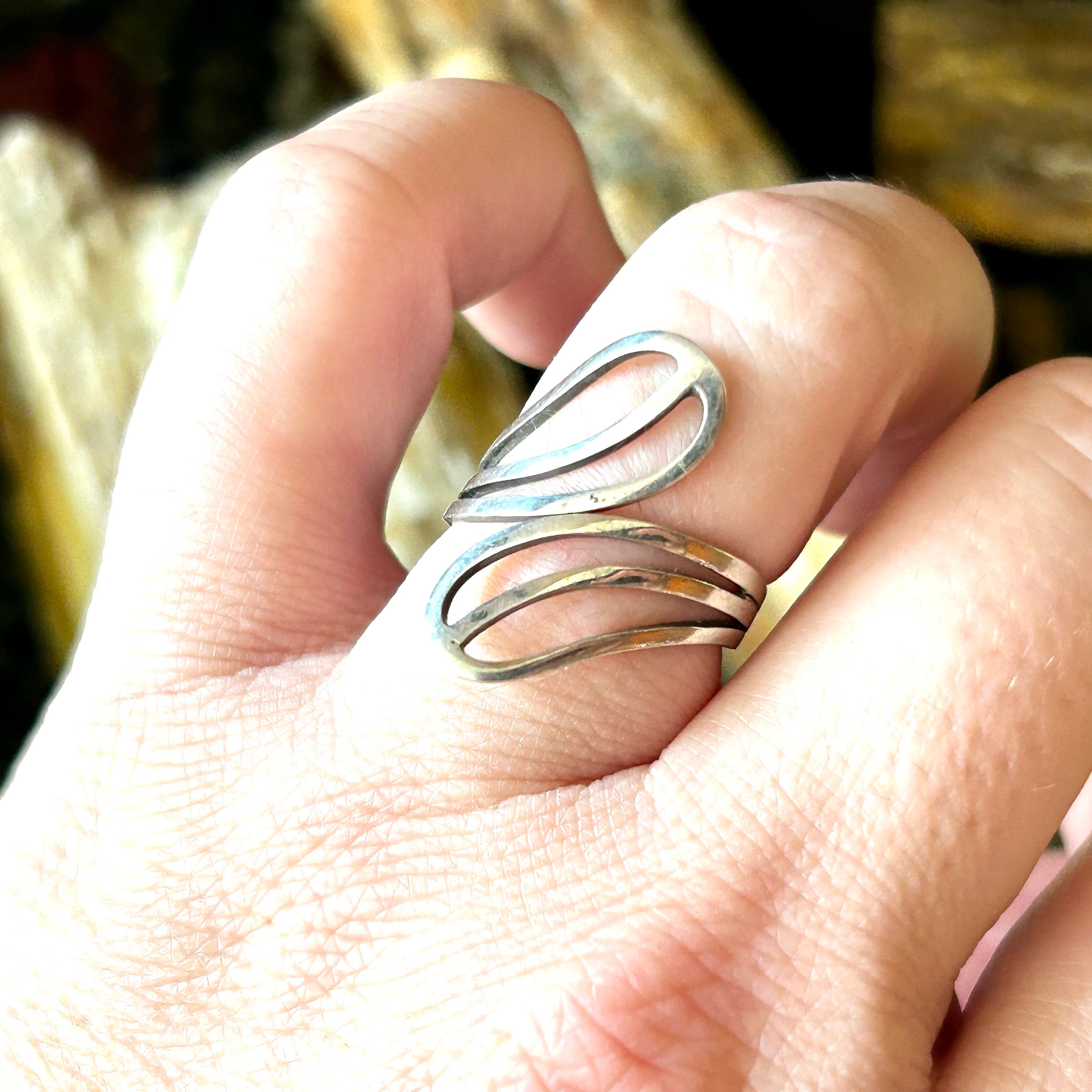 アクセサリー Vintage Mexican Silver Oval Ring 925 Vintage Mexican Modernist Silver Ring – Vintage Jewelry Girl