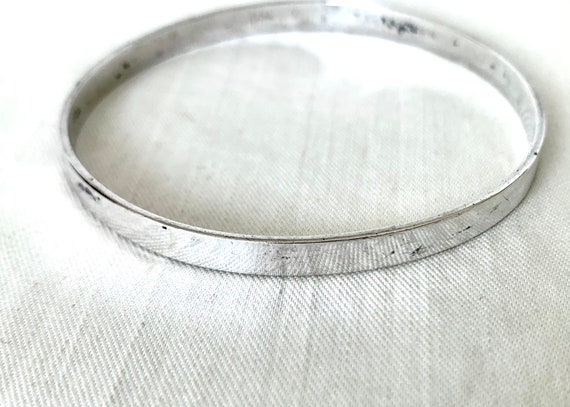 Thin Bangle Bracelet Plain Sterling Silver Simple… - image 2