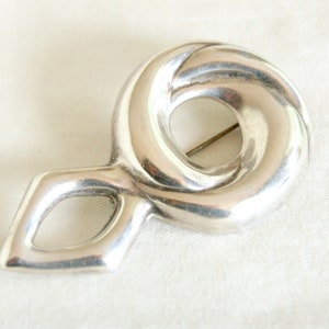 Mexican Modernist Brooch Vintage Mid Century Sterling Silver Pin Taxco Mexico Geometric Jewelry