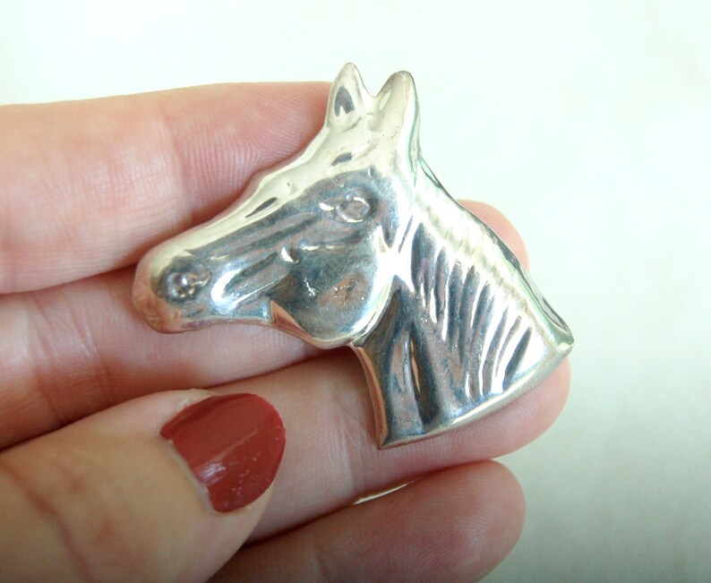 Vintage Horse Brooch Pin Mexican Sterling Silver Horse Head Etsy