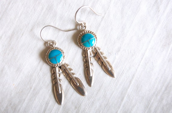 80s cheap feather earring
