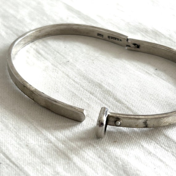 Mexican Belt Bracelet Vintage Thin Sterling Silve… - image 2