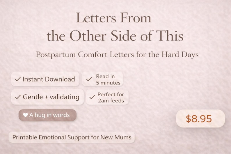 Postpartum Lettering Postpartum Comfort Letters Printable | Emotional Support for New Mums ...