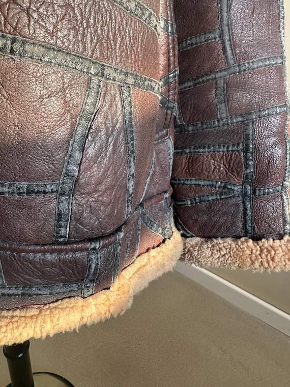 Vintage Patchwork Shearling Jacket | Genuine Lamb… - image 8
