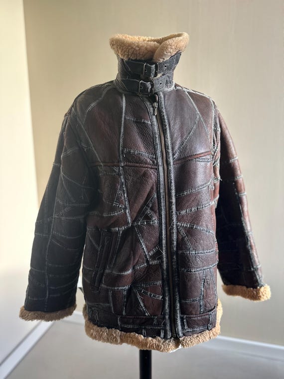 Vintage Patchwork Shearling Jacket | Genuine Lamb… - image 6