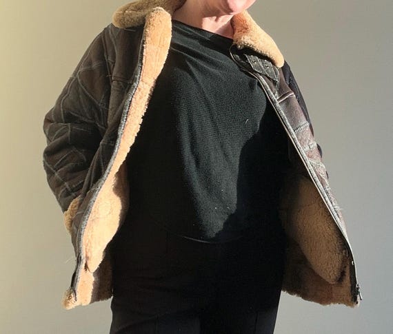 Vintage Patchwork Shearling Jacket | Genuine Lamb… - image 2