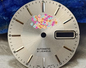 Silver Sunburst Watch Dial • 28.5mm, NH36 Mod Part