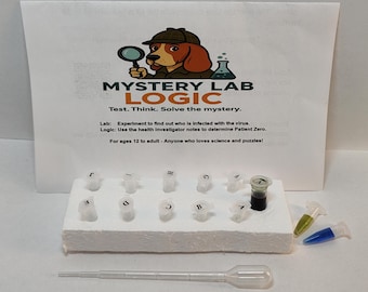 CASE 2 - Find Patient Zero – STEM Science Mystery Kit & Virus Lab Experiment - Easy and Fun!