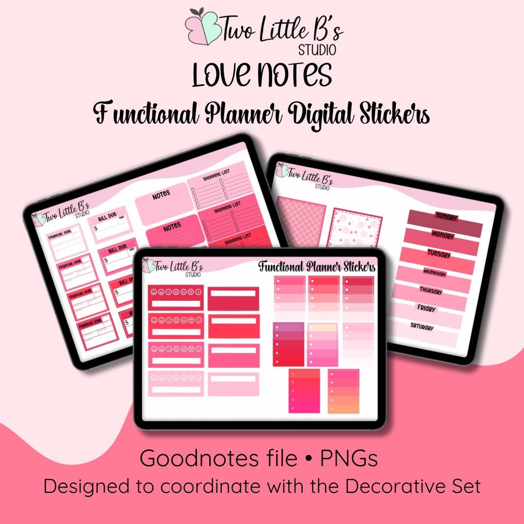 Functional Digital Planner Stickers | Goodnotes Planner Stickers | iPad ...
