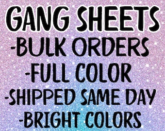 Custom DTF Transfers, Ready to Press, Gang Sheet