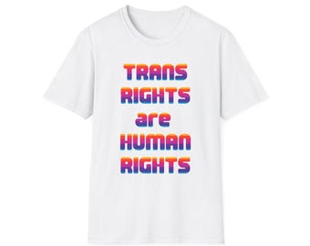 Maglietta "I diritti delle persone trans sono diritti umani" / Maglietta con dichiarazione di orgoglio transgender