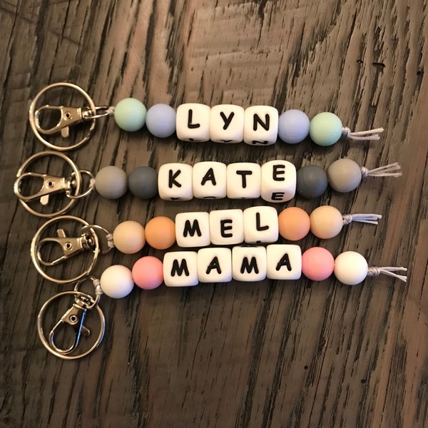 Custom Keychain, Backpack Keychain, Personalized Diaper Bag Clip