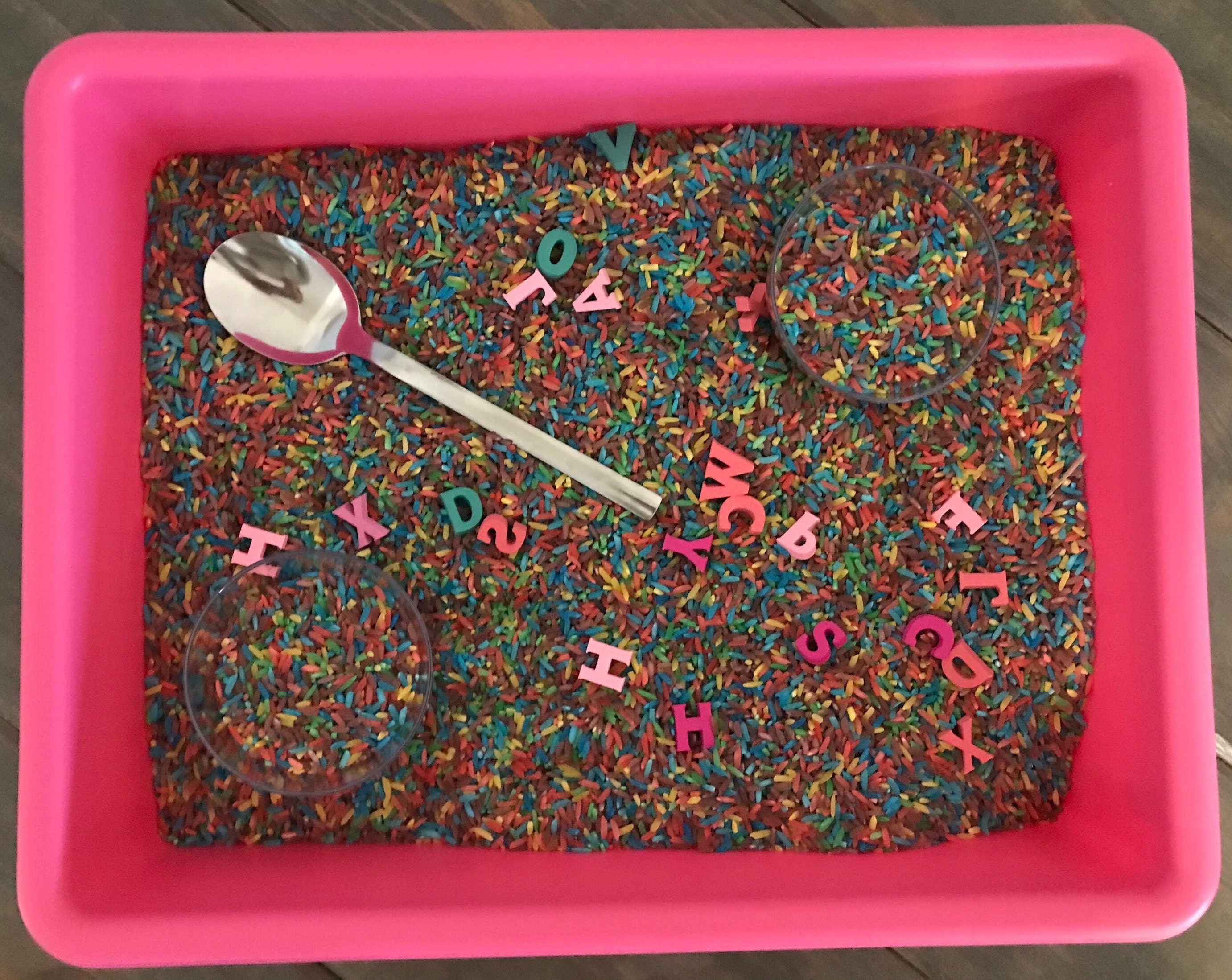 Toddler Preschool Sensory Bin Filler, Rainbow Colored Rice, Rice for ...