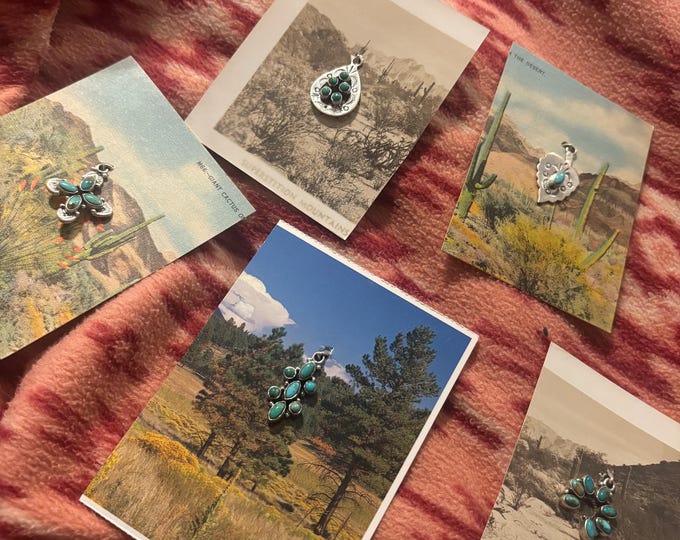 Kingman Turquoise Pendants