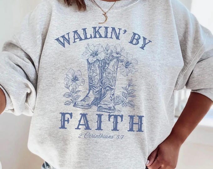 Christian cowgirl crewneck