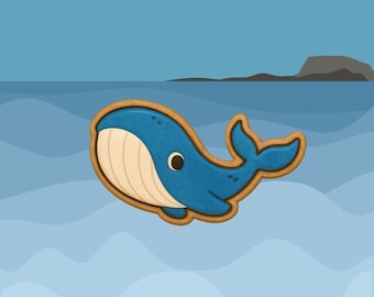 Whale cookie cutter, whale clay cutter, cute whale, under the sea