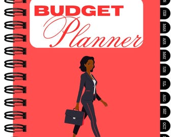 12-Month Undated Digital Budget Planner (Red)