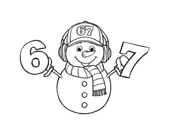 67 Snowman Coloring Page