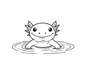 Axolotl Coloring Page