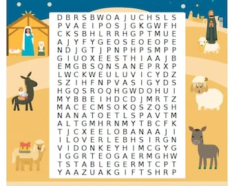 Nativity Word Search Activity Sheet