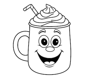 Mr. Hot Cocoa Coloring Page v2