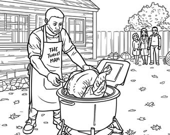 The Turkey Man Coloring Page