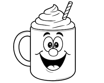 Mr. Hot Cocoa Coloring Page v1