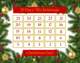 Countdown to Christmas Wall Calendar