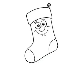 Mr. Stocking Coloring Page