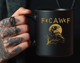 Gothic Raven Mug – Dark Humor Crow Coffee Cup for Witchy Gifts