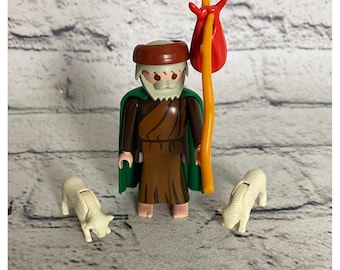 Playmobil Set Wenn 3 Schäfer Zwei Weiße Lämmer 3677 Weihnachtskrippe