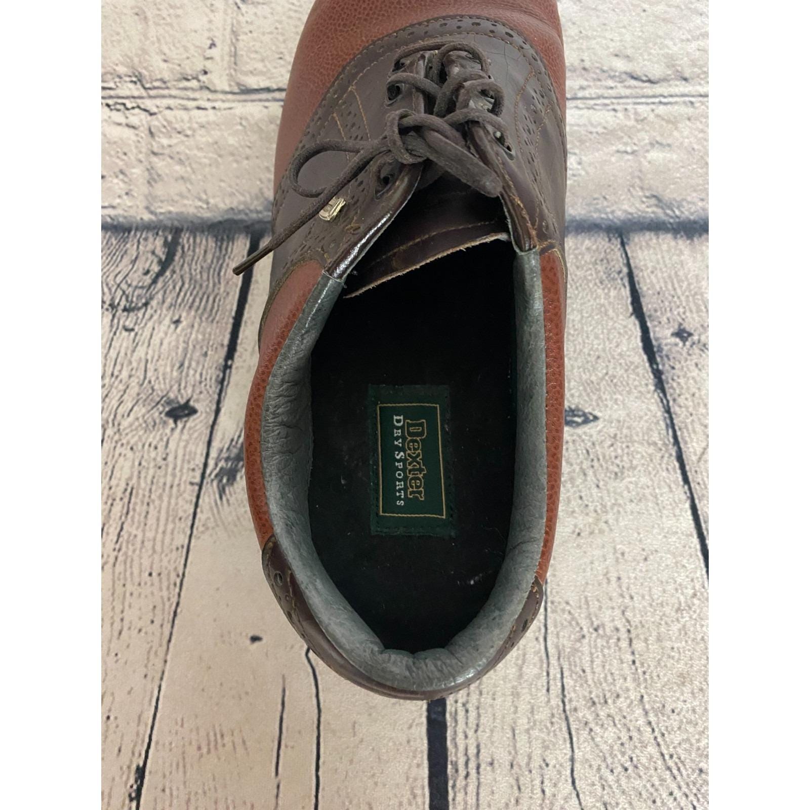 Vintage Dexter Saddle Shoes Mens 9.5M Brown Two-tone Leather  display picture 3