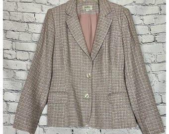 Vintage Nieman Marcus Silk Purple Blazer Size 10
