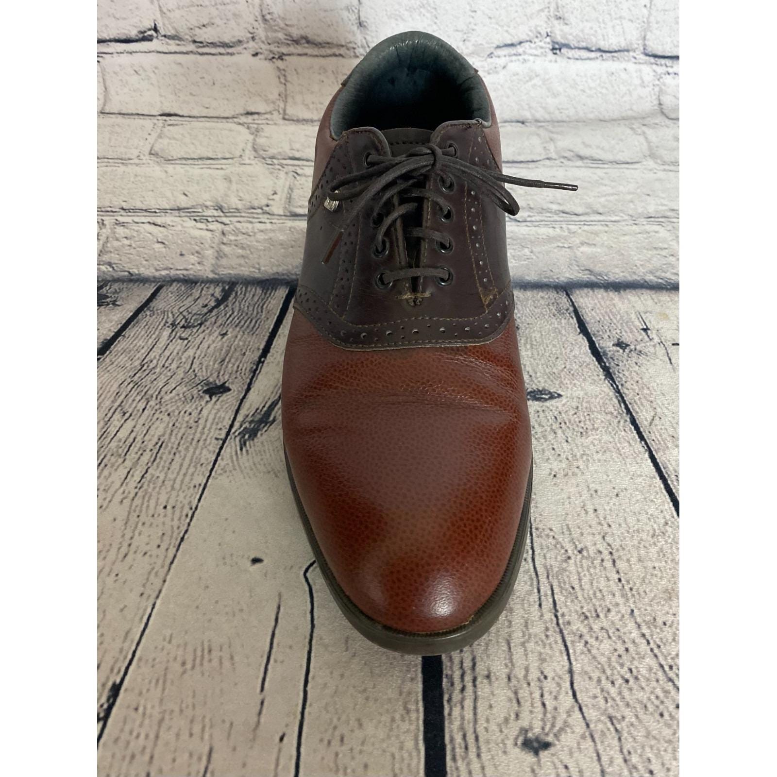 Vintage Dexter Saddle Shoes Mens 9.5M Brown Two-tone Leather  display picture 2