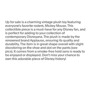 vintage applause mickey mouse plush image 9
