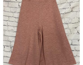 Vtg Russ NWT 70's Pink 8 Culottes Gaucho Wide Leg Midi Crop Pants Disco
