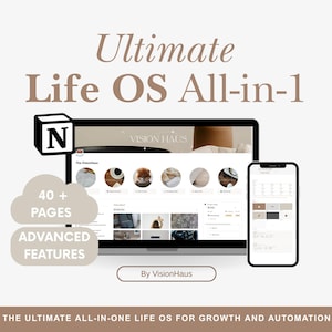 Notion Life OS Template | All-in-One Second Brain Dashboard