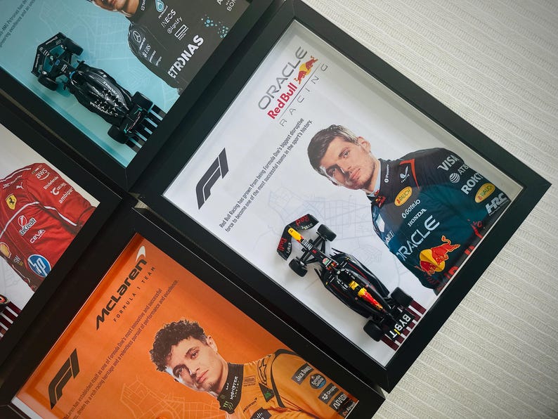 F1 Driver Diecast Frame | 1:43 Scale | 8x10 Formula 1 Wall Art ...