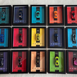 Hot Wheels Framed Car Art | Diecast Wall Display, JDM, Muscle, Classics