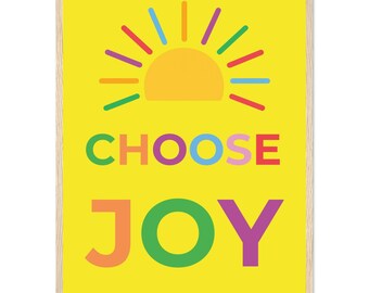 Wooden Framed Poster - Choose Joy